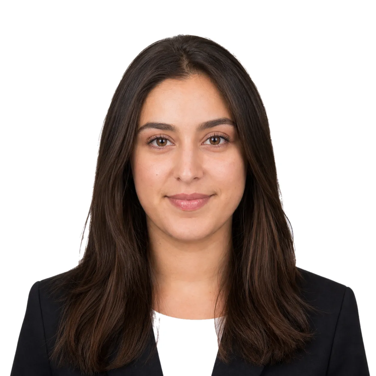 U.S. passport photo size example